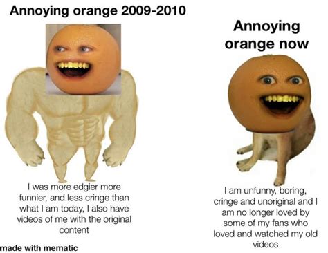 Annoying Orange Used To Be Funny But Now Its Rotten Fruit And Nobody Really Likes It Anymore