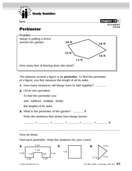 Study Buddies Perimeter Lesson Plan For 2nd 3rd Grade Lesson Planet