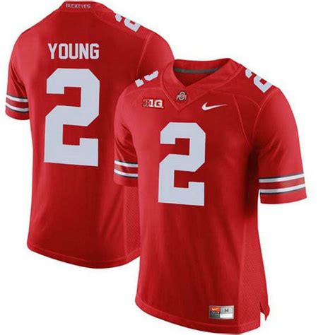 Youth Chase Young Ohio State Buckeyes 2 Authentic Red
