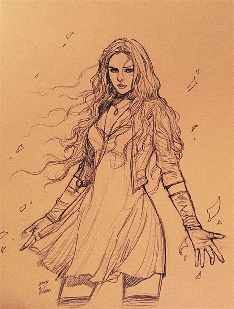 Scarlet witch by evankart tumblr com Más Avengers Witch Drawing Witch Painting
