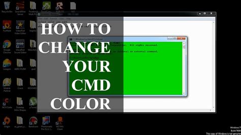 How To Change Your Cmd Color 2016 Youtube