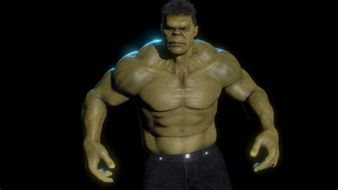 The Hulk Avengers Full Body 3d Model Animated Rigged Cgtrader