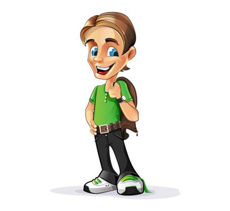 Cute Boy Vector Character Free Vector Download Freeimages
