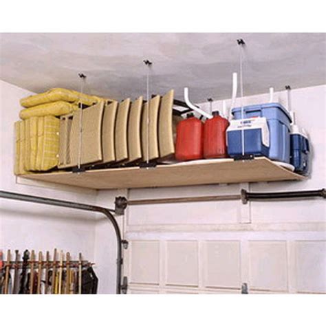 We're the best place to turn to in california for garage storage solutions that could eliminate clutter and keep your household organized. Garage - Ceiling Mounted Shelving Hardware by Heavy Duty ...