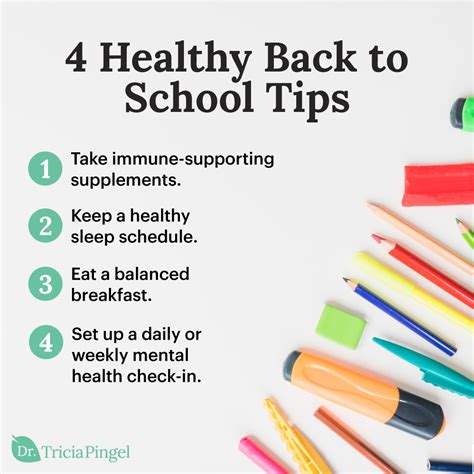 4 Healthy Back To School Tips Dr Pingel