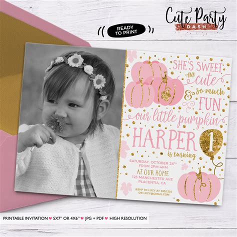 Instant Download Time Capsule First Birthday Pink And Gold Etsy