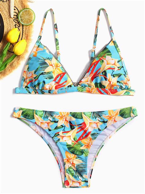 In X Micro String Bikini Set Sexy Floral Print Swimsuit Hot Sex Picture