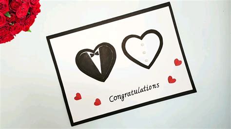 Easy Wedding Greeting Card Congratulation Card Handmade Wedding
