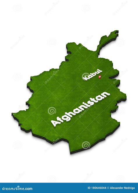 Stylized Map Of Afghanistan Isometric 3d Green Map With Cities Images