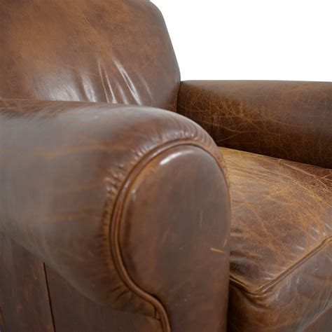 Following a contemporary approach, the set has two chairs made of soft leather. 64% OFF - Crate & Barrel Crate & Barrel Brown Leather Club ...
