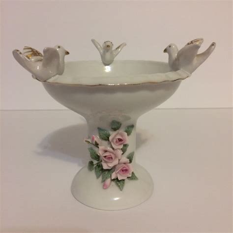 Check spelling or type a new query. Lefton China Small Vase or Candle Stick Bird Bath Pink ...