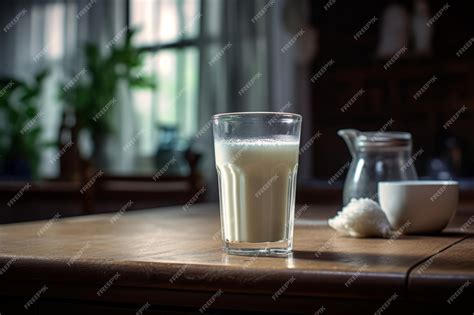 Premium AI Image | Mysteries Unravel The Enigmatic Glass of Milk on the