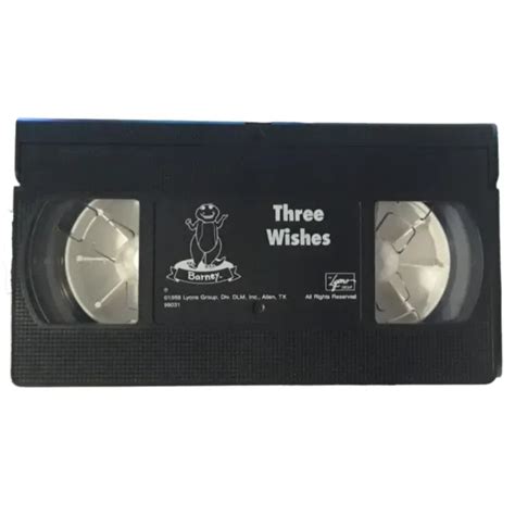 Vintage Lyons Group 1988 Barneys Three Wishes Vhs Cassette Tape 1000