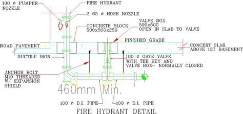 72x35m Restaurant Building Fire Hydrant Detail Drawing Cadbull