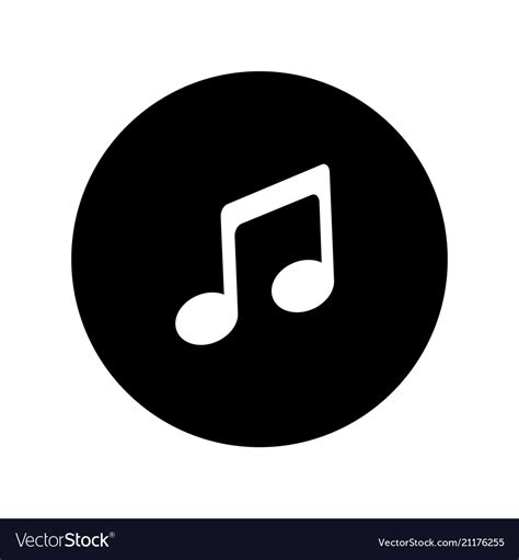 Google play play store icon hd. Music icon in black circle musical note icon Vector Image