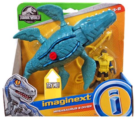 Jurassic World Imaginext Mosasaurus Diver Figure Set Mattel Toywiz