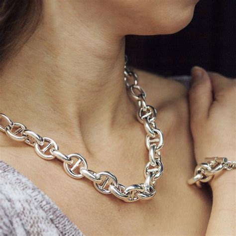 Chunky Sterling Silver Chain Necklace By Otis Jaxon Chunky Silver