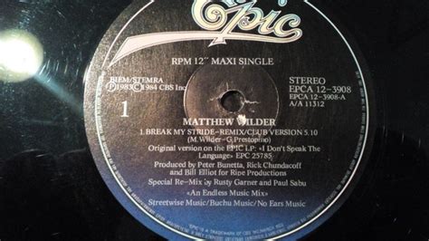 Matthew Wilder Break My Stride 1984 Vinyl Discogs