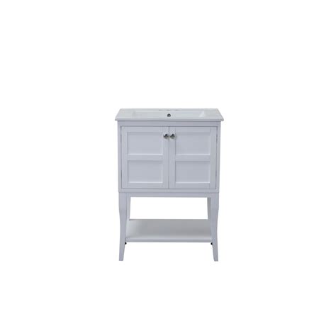 Get the best deals on bathroom shelves. Johnston 24 in. Single Bathroom Vanity with 1-Shelf 2 ...