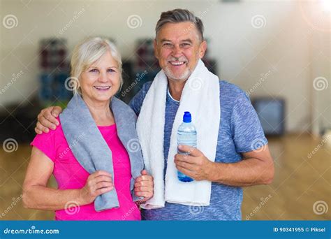 mature couple doing fitness exercises stock image image of health healthy 90341955