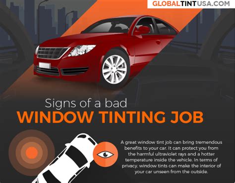 Infographic Signs Of A Bad Of Car Window Tinting Global Tint Usa
