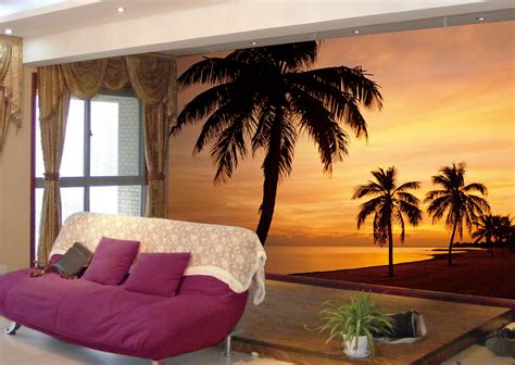 Island Sunset Ds8023 Full Size Large Wall Murals The