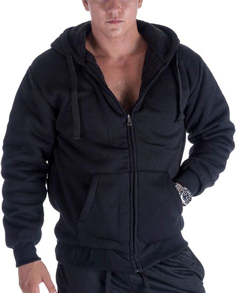 men s full zip heavyweight fleece hoodie sweatshirts black hoodies for men amazon ca clothing