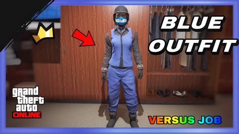 Gta 5 Online Female Easy Blue Joggers Ripped Shirt Outfit Tutorial 1