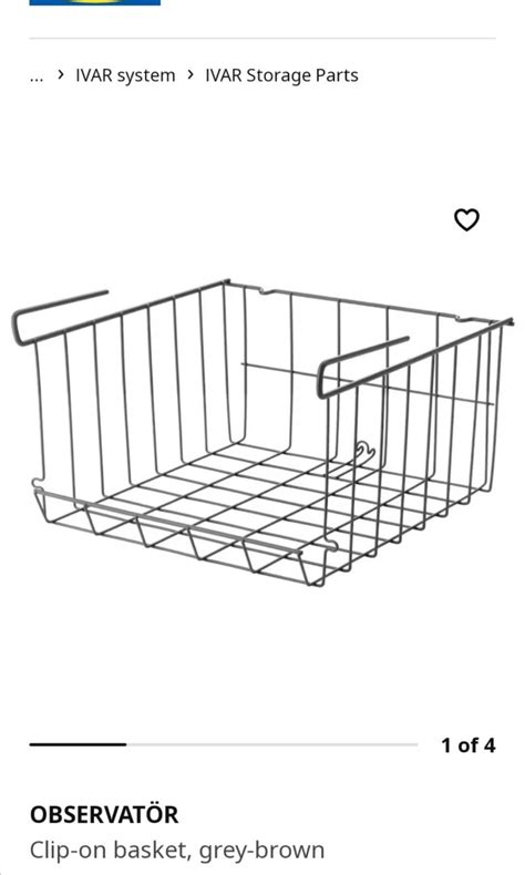 Ikea Observator Clip On Basket Furniture And Home Living Bathroom And Kitchen Fixtures On Carousell