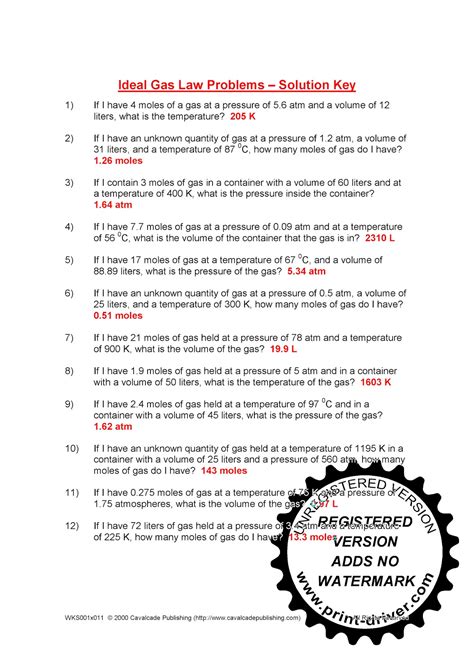 All of coupon codes are verified and tested today! Ideal Gas Law Problems Worksheet Answer Key + mvphip Answer Key