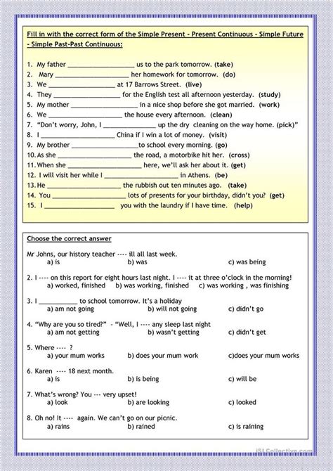 Mixed Tenses Revision Worksheet Free Esl Printable Worksheets Made By Teachers Grammar