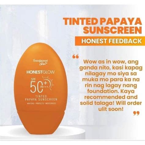 Honestglow Papaya Tinted Sunscreen Spf 50 Lazada Ph