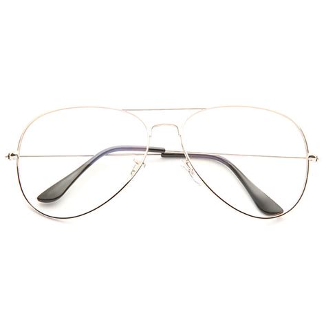 Classic 60mm Clear Aviator Glasses Cosmiceyewear