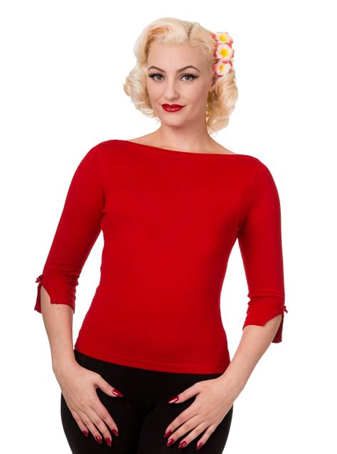 Pull Pin Up Retro Années 50 Rockabilly Banned Red Addicted