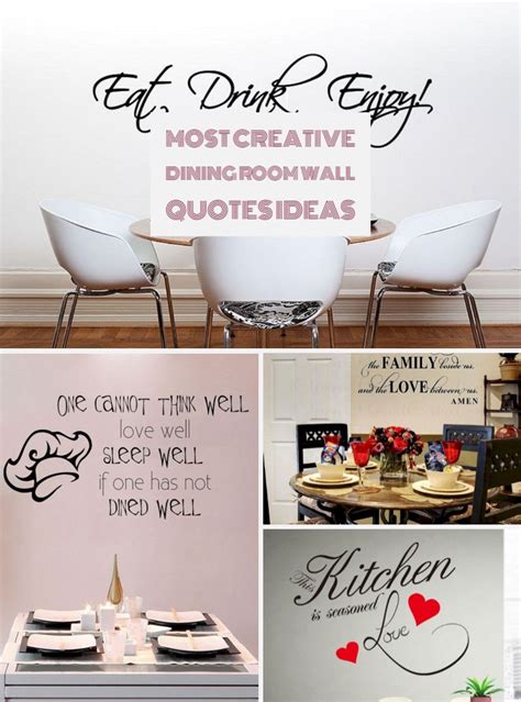 35 Most Creative Dining Room Wall Quotes Ideas For Amazing Home