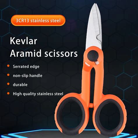 Kevlar Scissors Serrated Fiber Fleece Aramid Scissors Fiber Optic