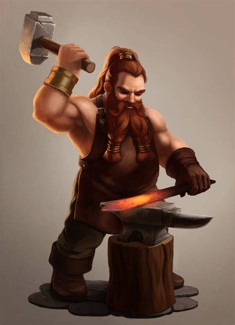 Blacksmith Dwarf By Lkivihall On Deviantart