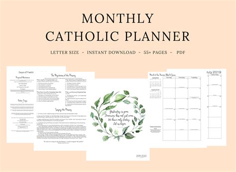 2020 Catholic Monthly Calendar Printable Example Calendar Printable