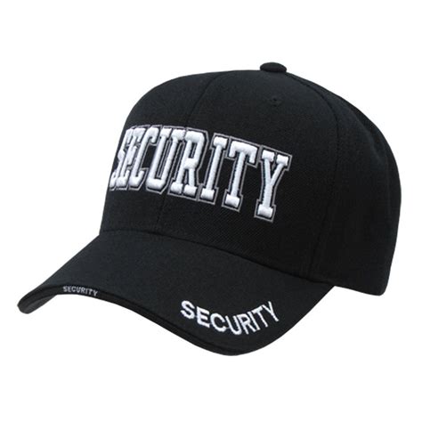 Black Security Guard Officer Baseball Cap Caps Hat Hats Baseball Hats
