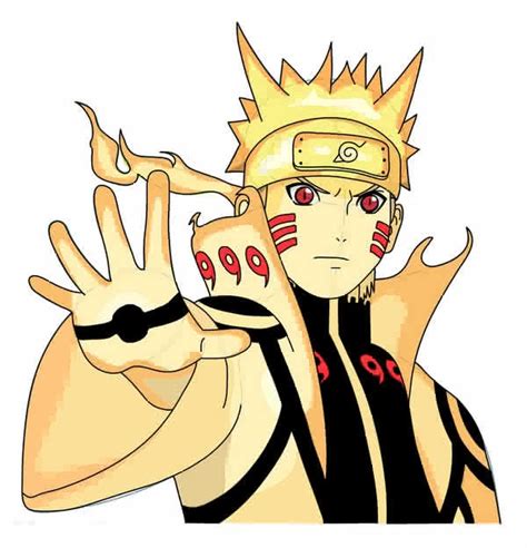 How To Draw Naruto Bijuu Mode Naruto Shippuden