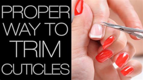 Proper Way To Trim Cuticle Tutorial Cuticle Acrylic Nails At Home
