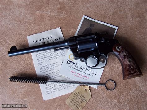Colt Police Positive Special 38 With 6 Barrel And Checkered Walnut