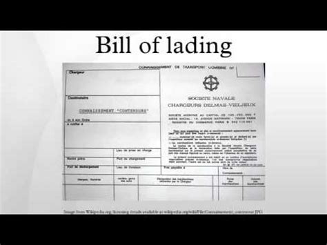 The bill of lading as it is indeed more than just a contractual document. Bill of lading - YouTube