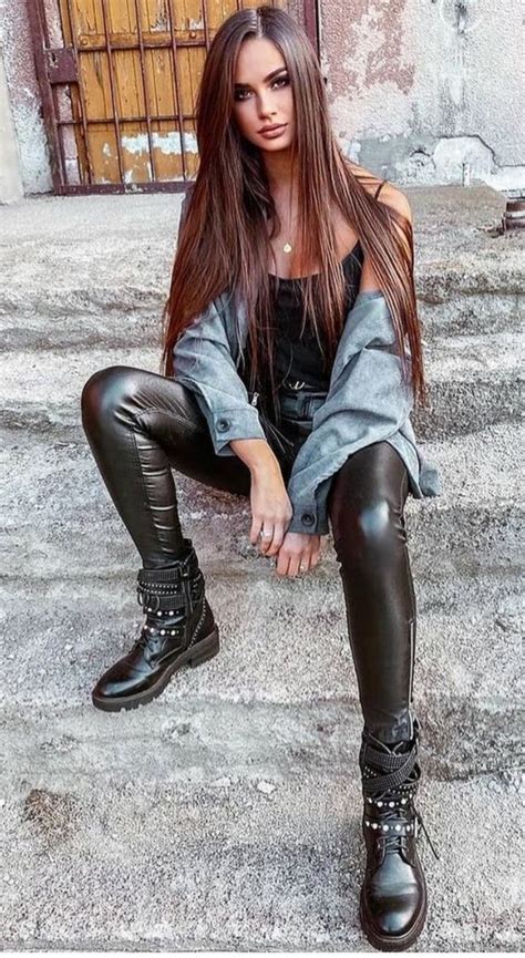 Pin Auf Girls In Latex Leather Pants