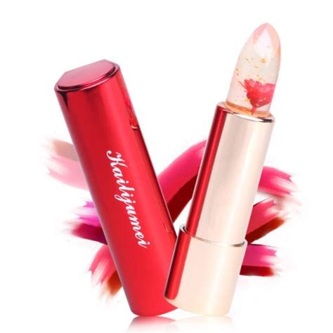 Kailijumei Color Changing Lipstick Set Authentic Flower Gold Flakes Lip