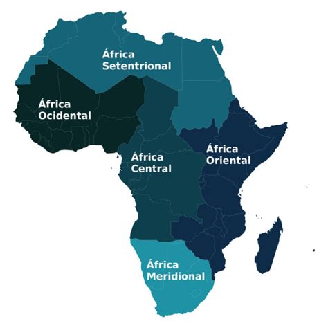 mapa da africa regioes
