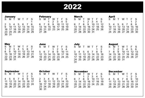 Printable Calendar 2022 Year 2022 Calendar Printable Free Calendar