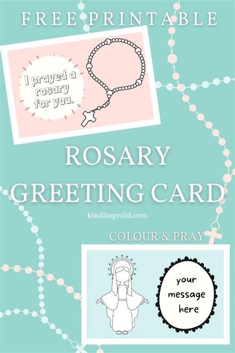 Adorable Rosary Colouring Card For Kids Free Printable How To Pray