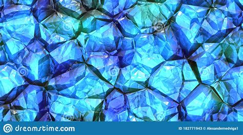 Blue Gemstone Seamless Pattern Stock Illustration Illustration Of