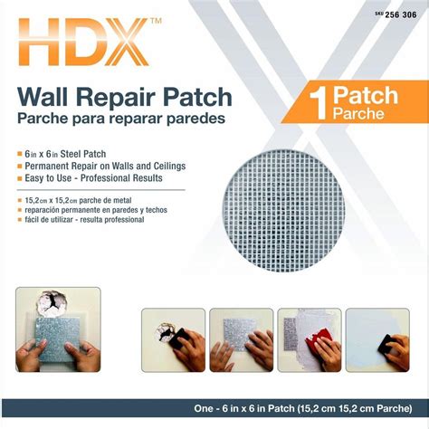 Hdx 6 In X 6 In Drywall Repair Patch 59005 The Home Depot